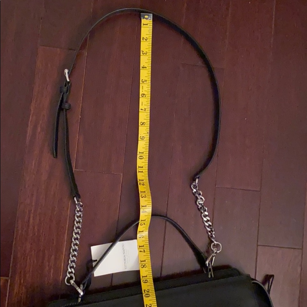 NWT Vittoria Napoli Black Leather Satchel can hold laptop - Picture 13 of 13